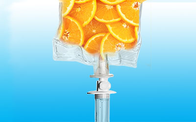 IV Drip with Orange Slices - C+ Will Do Therapy