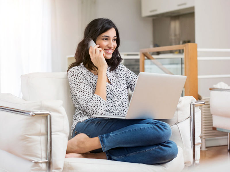 Woman on phone